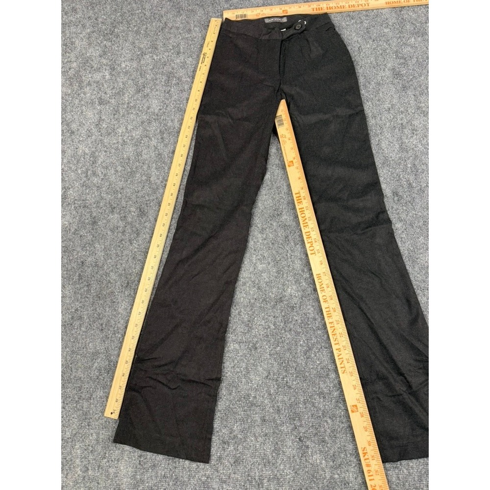 Parasuco Womens Low Rise Flare Dress Pants Charcoal Gray 8083RPL Size 24 NWT - Picture 8 of 10